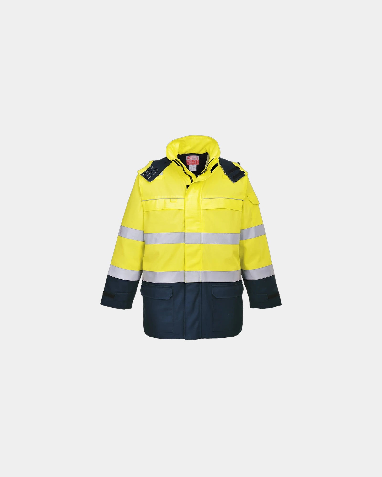 Veste haute visibilité à personnaliser - Jaune-Bleu Marine