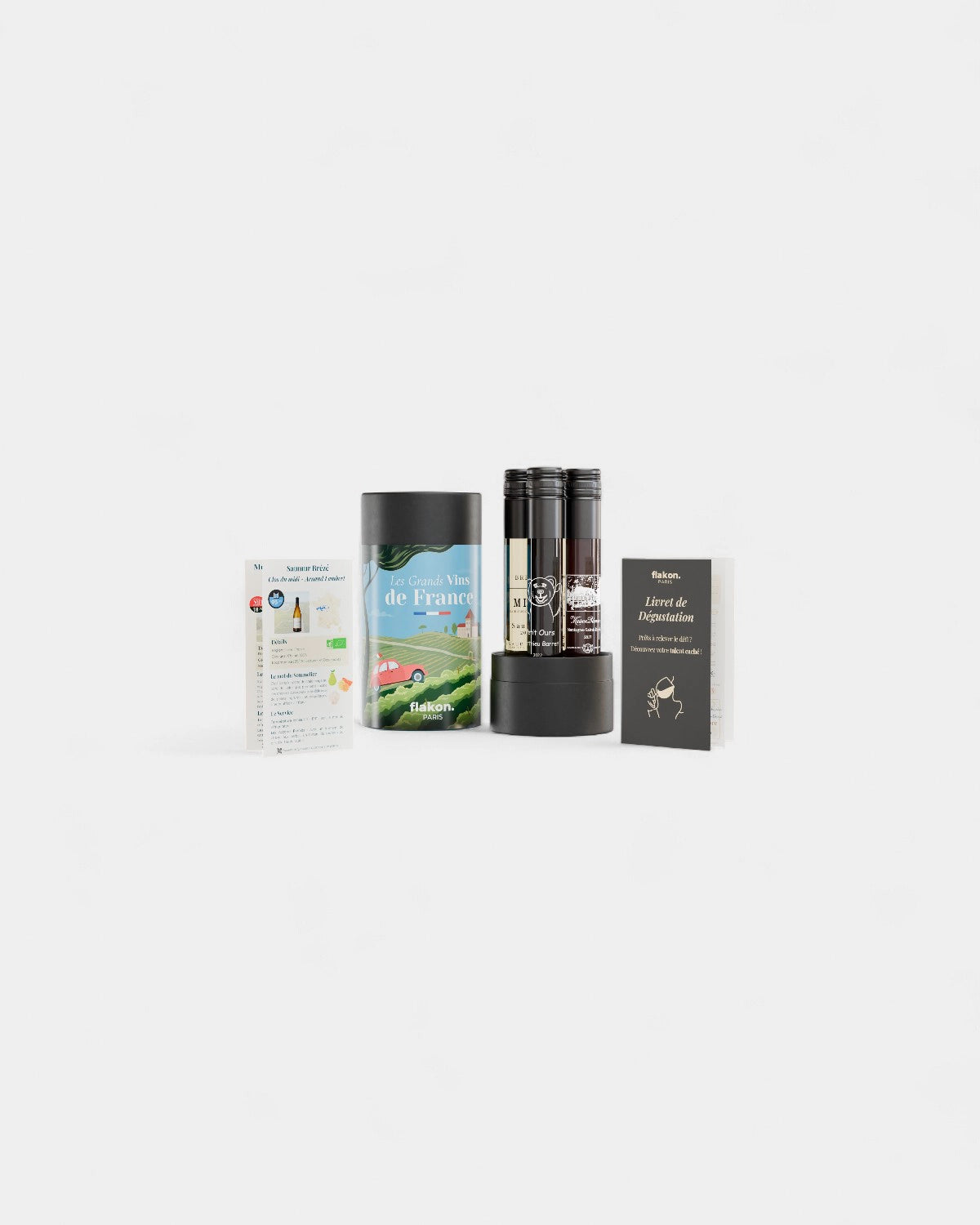Coffret dégustation 4 flacons de vin à personnaliser - 3