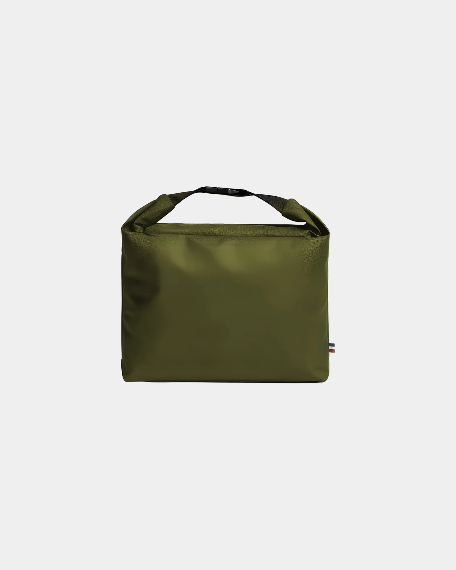 Sac isotherme RPET Goodjour Rolltop à personnaliser - Vert Foncé-Noir