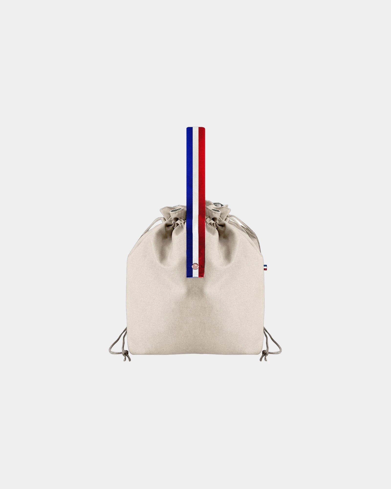 Sac pochon recyclé Goodjour à personnaliser - Beige-Bleu Marine