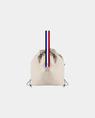 Sac pochon recyclé Goodjour à personnaliser - Beige-Bleu Marine