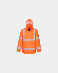 Veste de pluie étanche haute visibilité à personnaliser - Orange