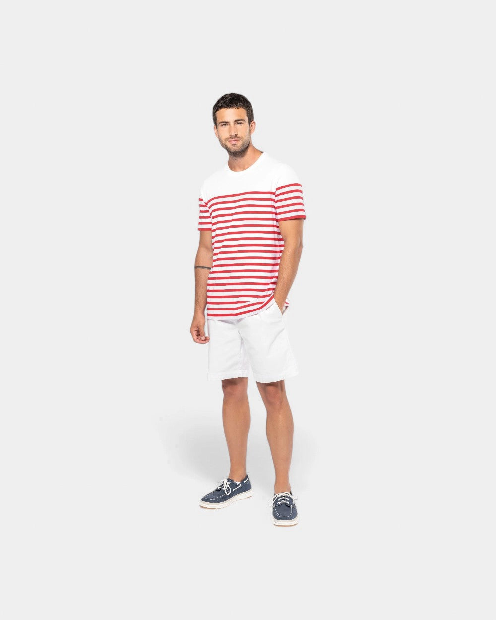 T-shirt marin col rond homme à personnaliser - 2