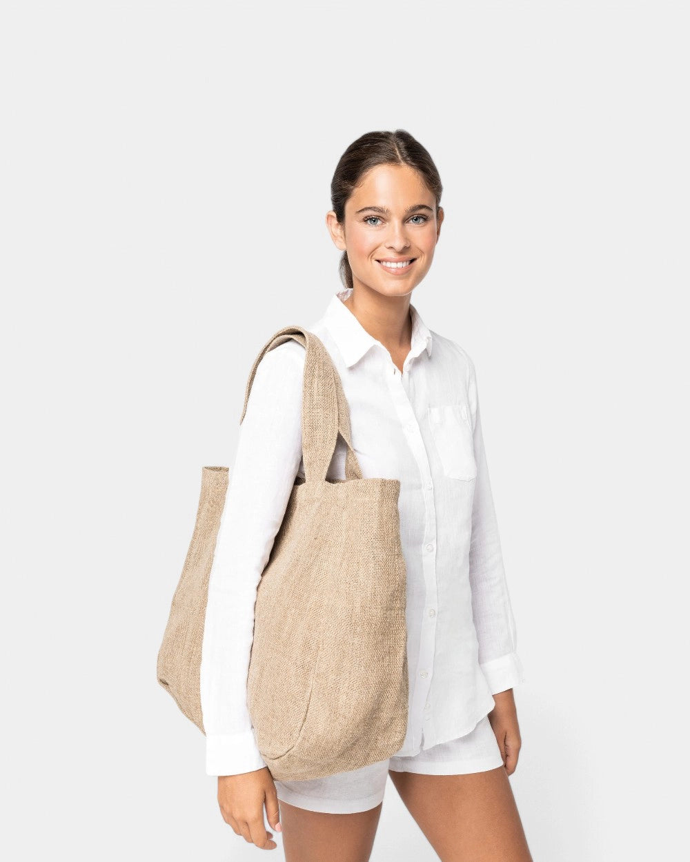 Sac shopping en jute à personnaliser