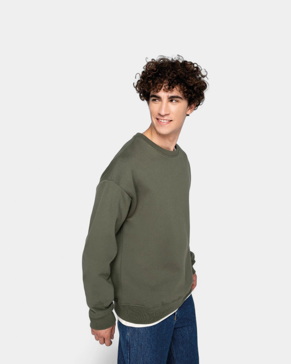 Sweat à col rond oversize unisexe à personnaliser - 1