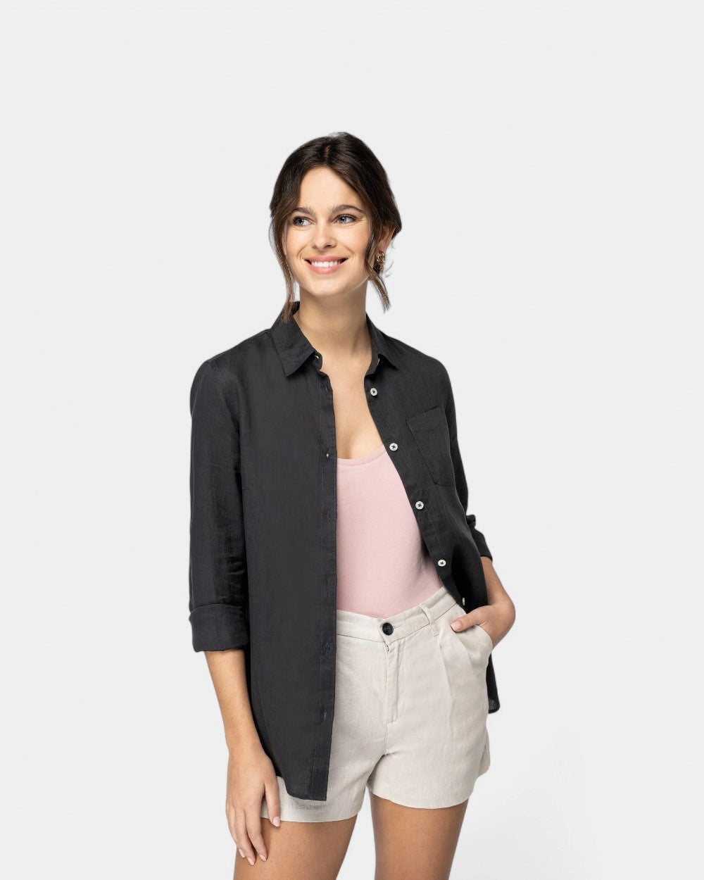 Chemise en lin femme à personnaliser - 1