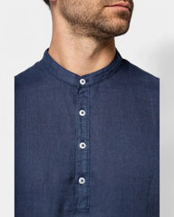 Chemise à col Mao délavée homme à personnaliser - 2