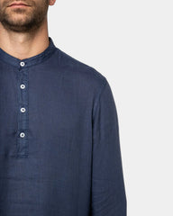 Chemise à col Mao délavée homme à personnaliser - 6