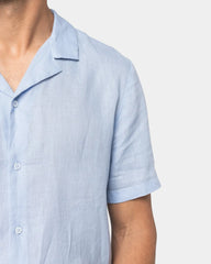 Chemise à col bowling en lin homme à personnaliser - 3