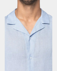 Chemise à col bowling en lin homme à personnaliser - 4
