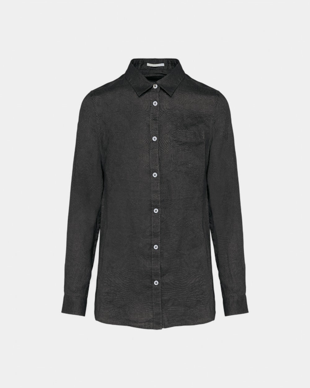 Chemise en lin femme à personnaliser - Anthracite Grey