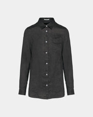 Chemise en lin femme à personnaliser - Anthracite Grey