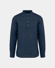 Chemise à col Mao délavée homme à personnaliser - 7