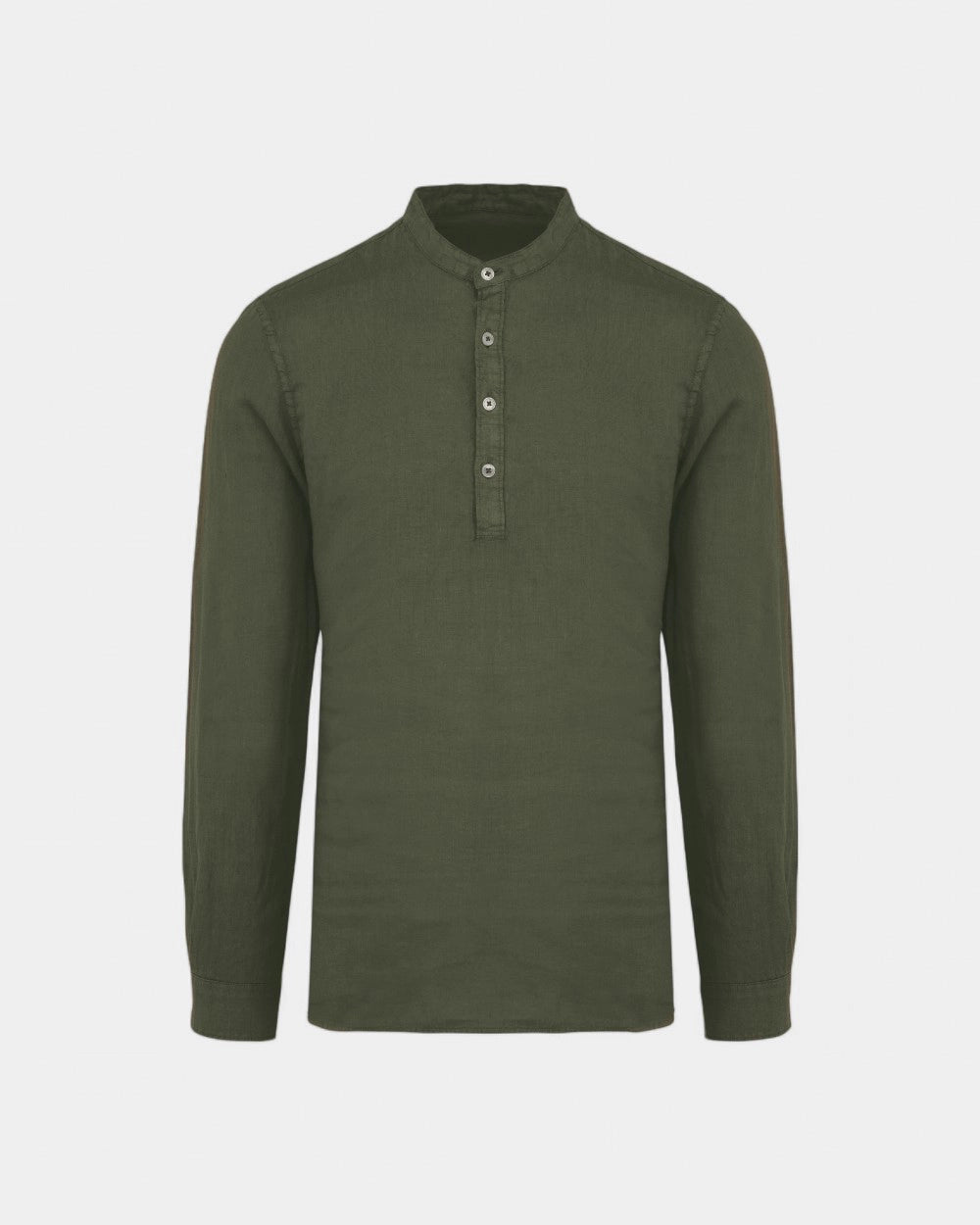 Chemise à col Mao délavée homme à personnaliser - 8