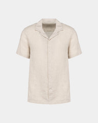 Chemise à col bowling en lin homme à personnaliser - 6