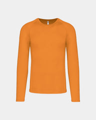 T-shirt sport manches longues unisexe à personnaliser - Orange