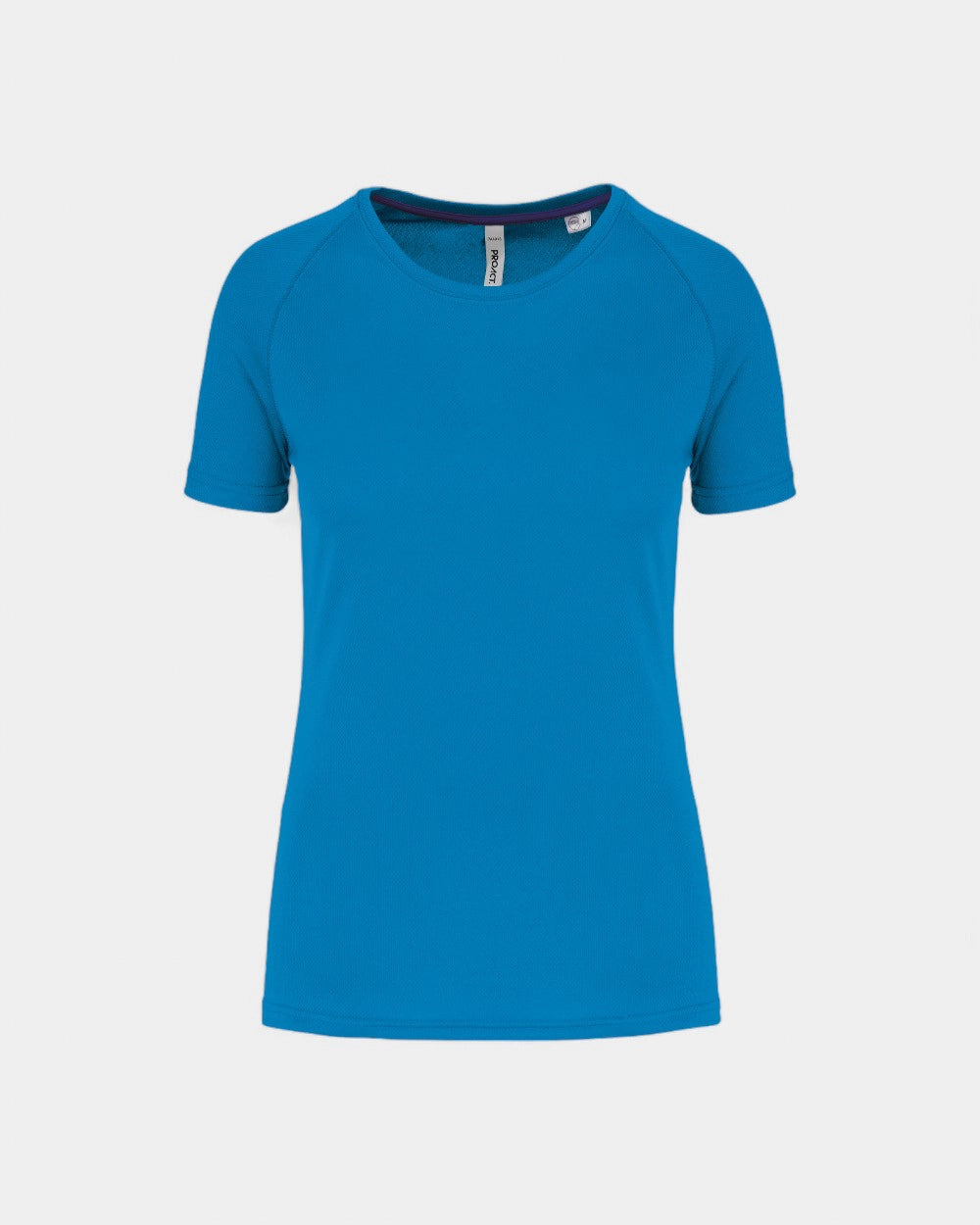 T-shirt de sport recyclé pour femme à personnaliser - Aqua Blue