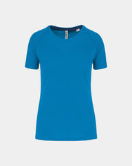 T-shirt de sport recyclé pour femme à personnaliser - Aqua Blue