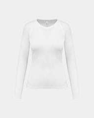 T-shirt de sport manches longues femme à personnaliser - White