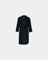 Peignoir kimono coton nid d'abeille à personnaliser - Black