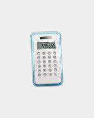 Calculatrice Dual 8 chiffres à personnaliser - Bleu Transparent