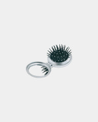 Brosse miroir pliable ABS finition argentée à personnaliser - Argent