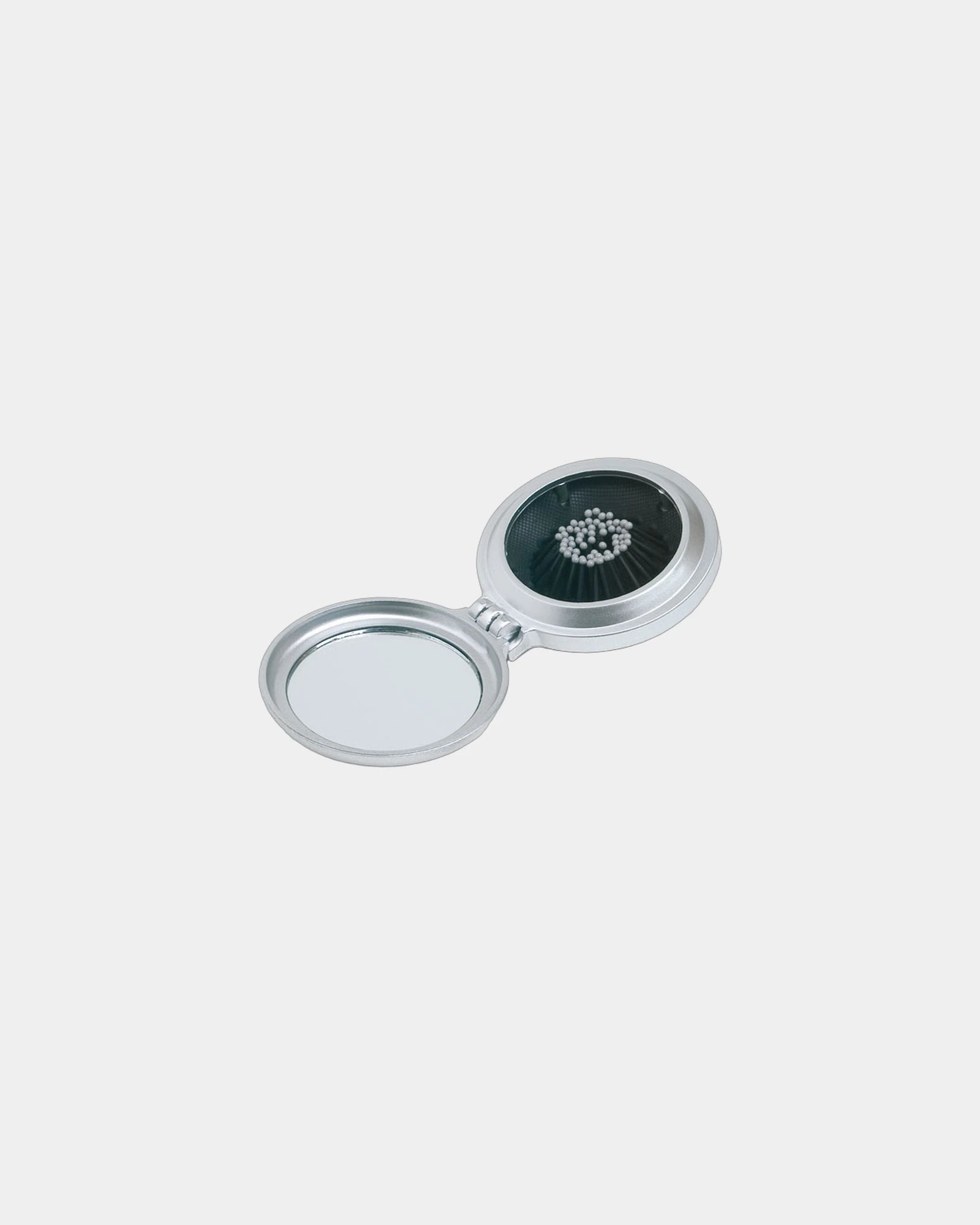 Brosse miroir pliable ABS finition argentée à personnaliser - 2
