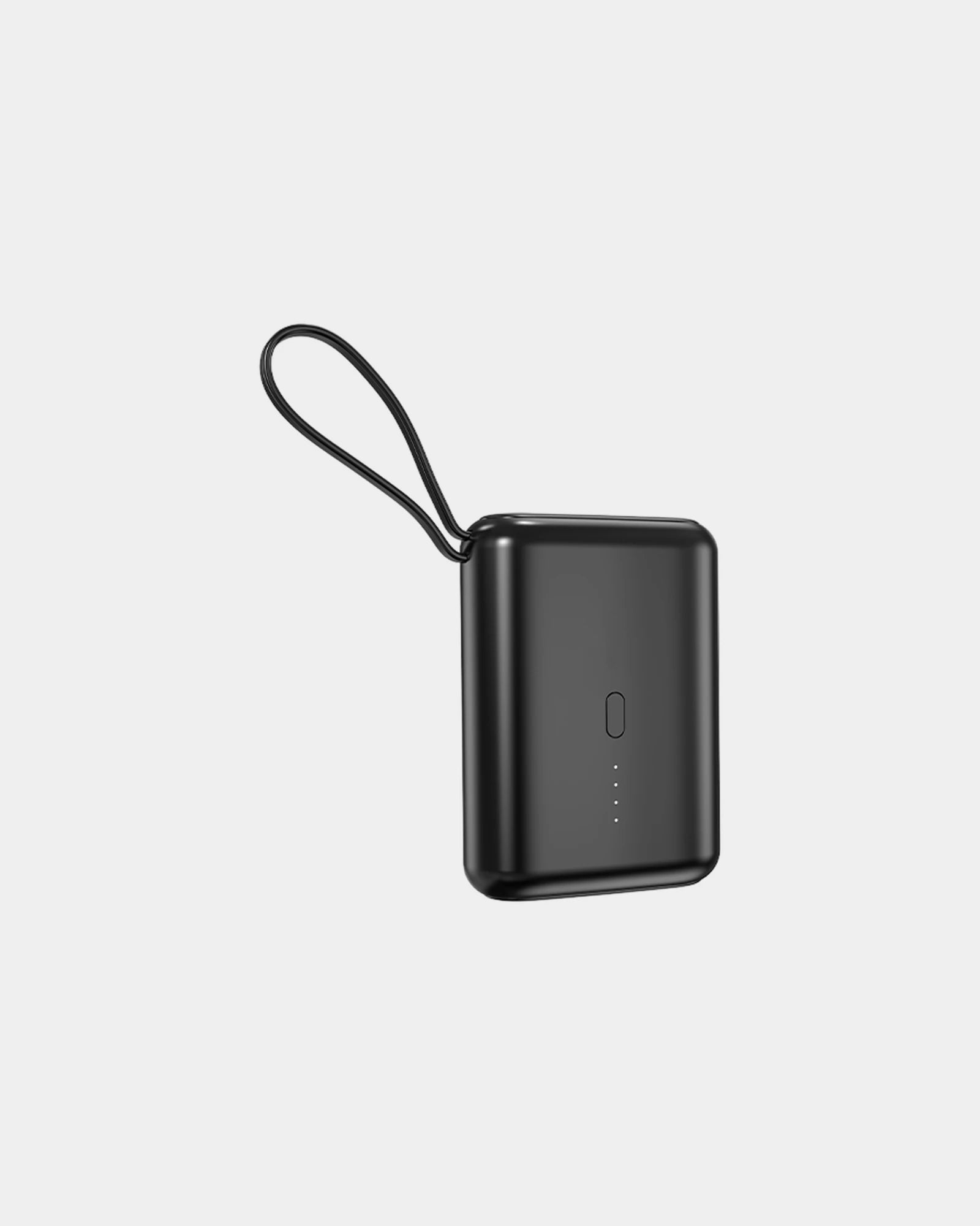 Batterie 10 000 mAh avec câbles intégrés à personnaliser - Noir