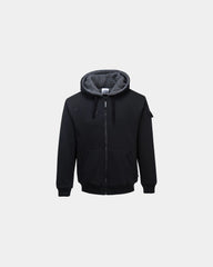 Blouson à capuche Petwer à personnaliser - Noir-Bleu Ciel