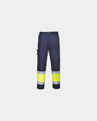 Pantalon combat Hi-Vis bicolore à personnaliser - Jaune-Bleu Marine