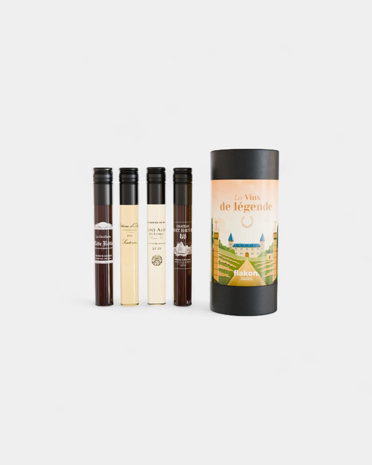 Coffret dégustation 4 flacons de vin à personnaliser - 6
