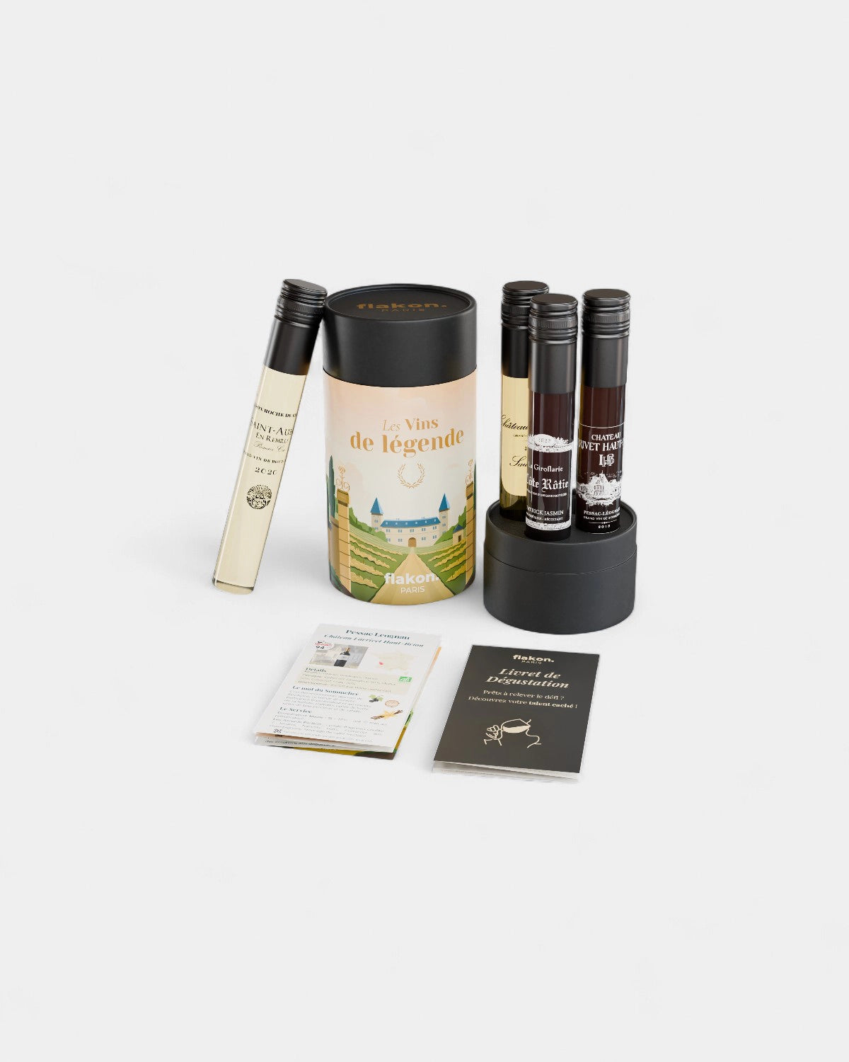 Coffret dégustation 4 flacons de vin à personnaliser - 10