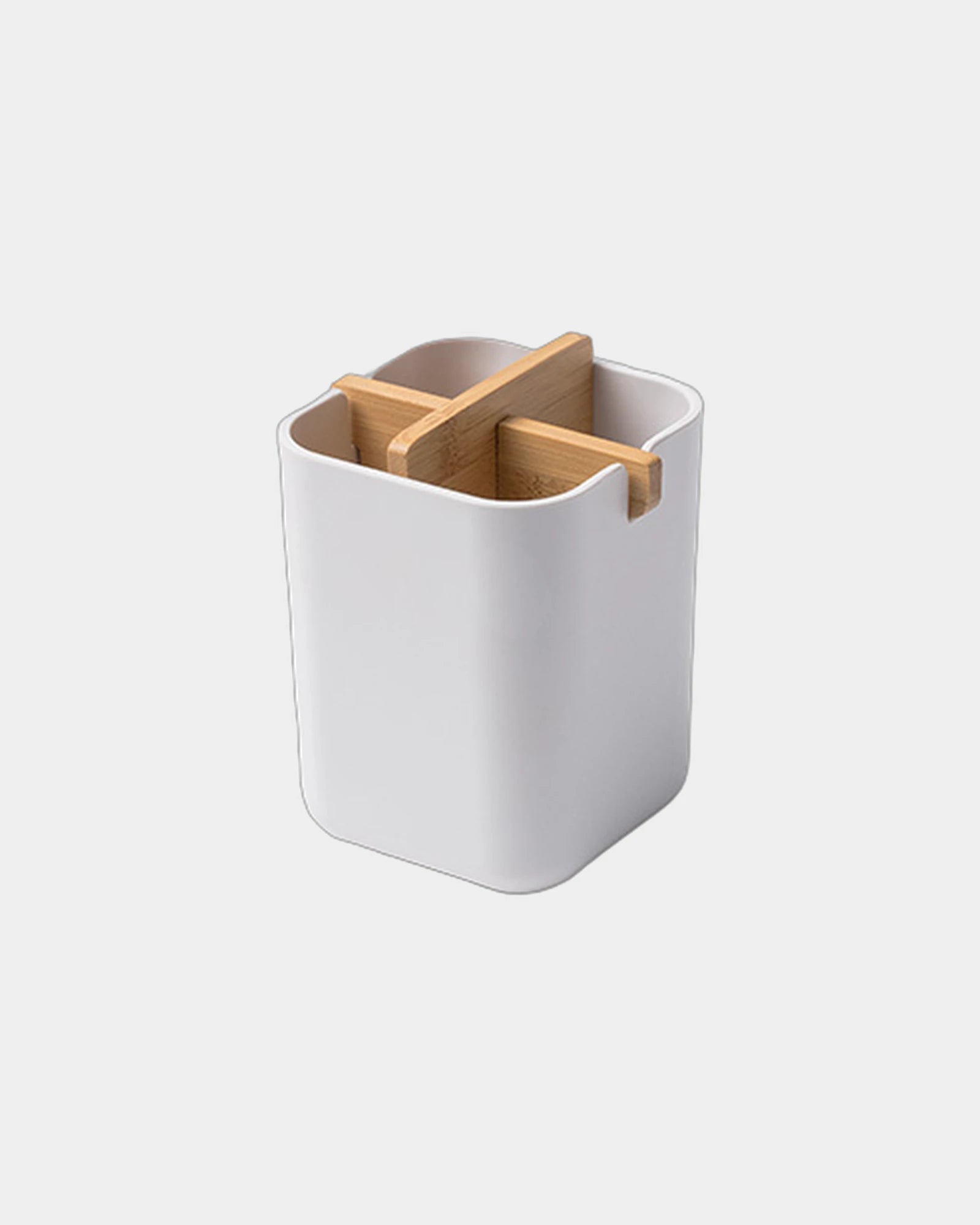 Pot pour brosses à dents bambou Lexon Zen Cup à personnaliser - White