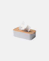 Boîte décorative en bambou Lexon Zen Tissue Box à personnaliser - White