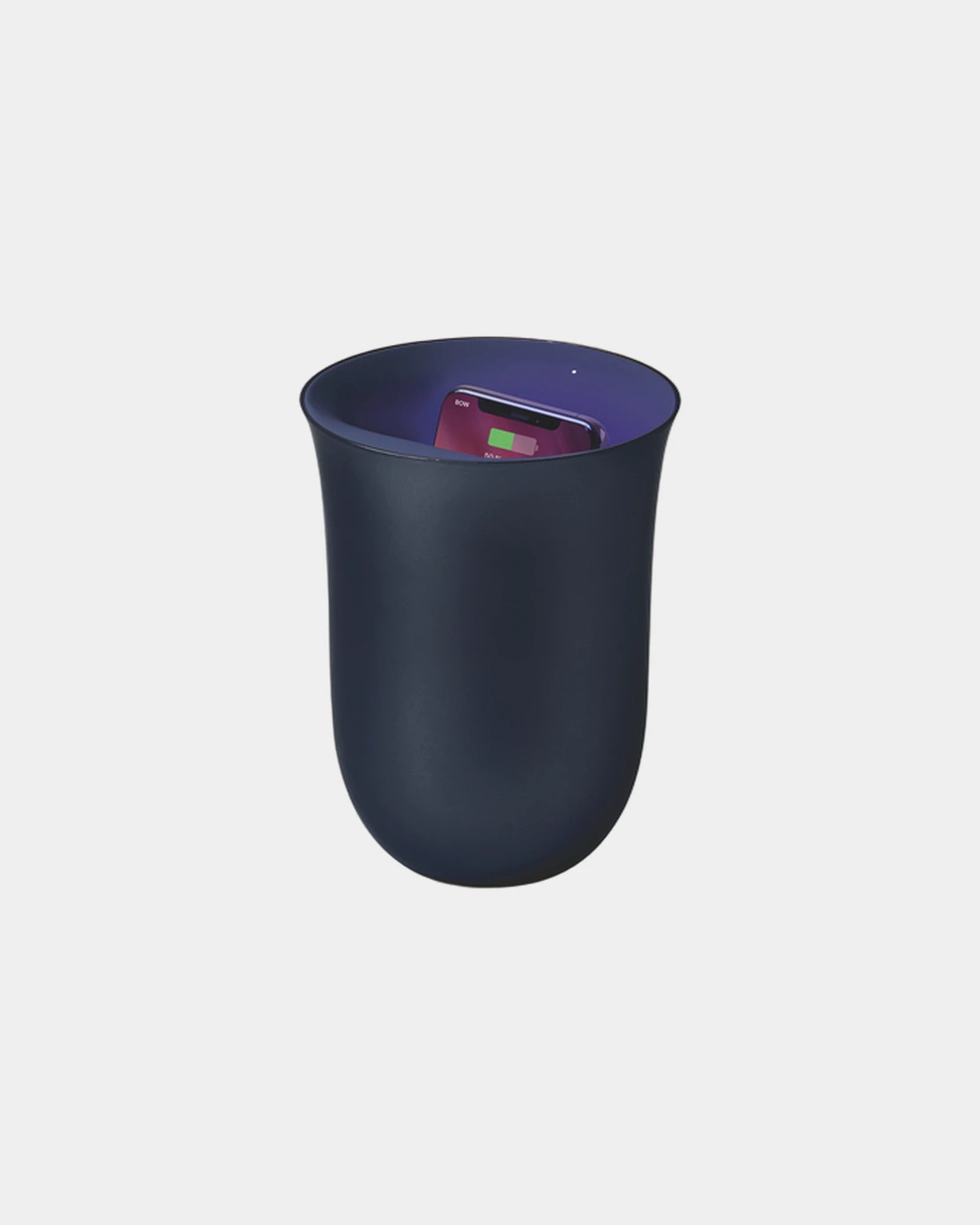 Chargeur sans fil avec stérilisateur UV Lexon Oblio à personnaliser - Dark Blue
