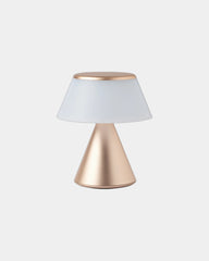 Lampe LED portable aluminium Lexon Luma S à personnaliser - Soft Gold