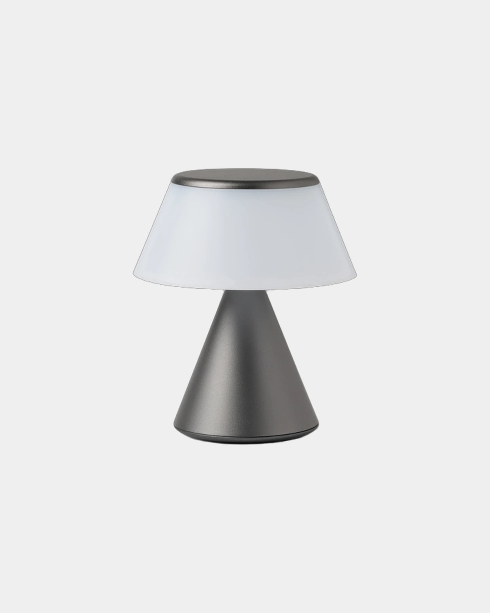 Lampe LED portable aluminium Lexon Luma S à personnaliser - Gun Metal