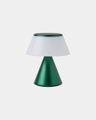 Lampe LED portable aluminium Lexon Luma S à personnaliser - Dark Green