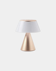 Lampe LED aluminium Lexon Luma L à personnaliser - Soft Gold