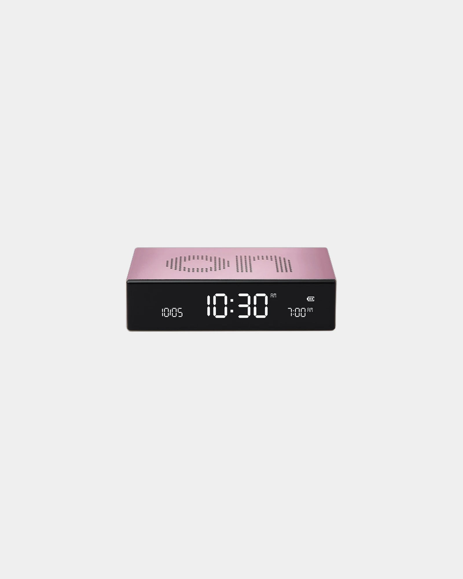 Réveil aluminium Lexon Flip Premium à personnaliser - Light Pink
