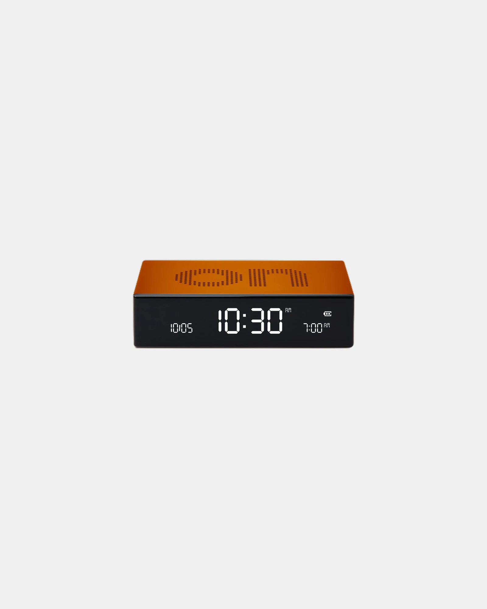 Réveil aluminium Lexon Flip Premium à personnaliser - Orange