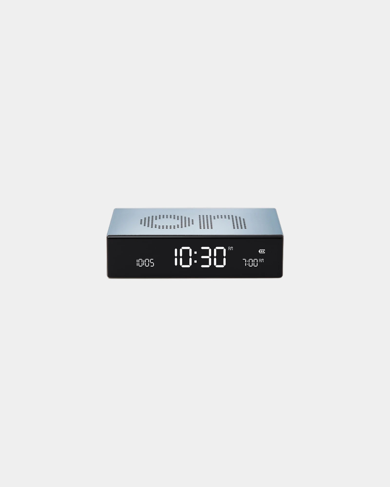Réveil aluminium Lexon Flip Premium à personnaliser - Light Blue