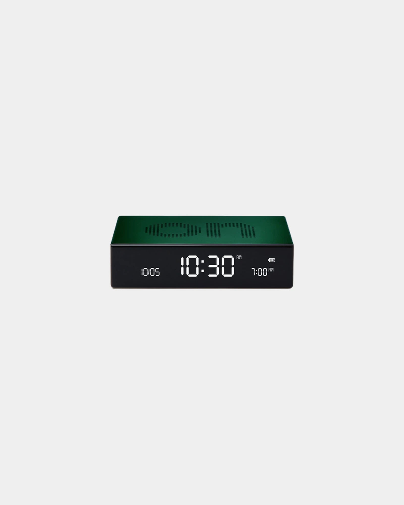 Réveil aluminium Lexon Flip Premium à personnaliser - Dark Green