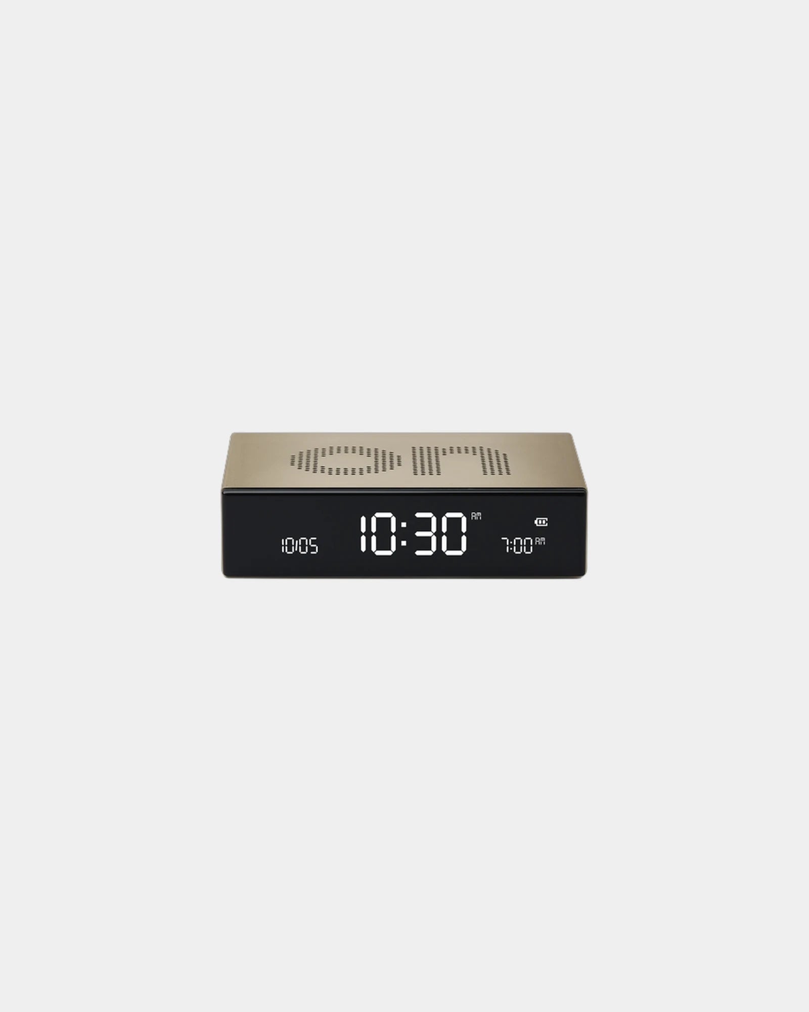 Réveil aluminium Lexon Flip Premium à personnaliser - Gold