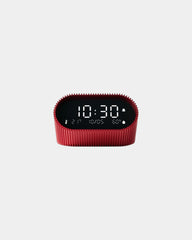 Lampe-réveil aluminium Lexon Ray Clock à personnaliser - Sanguine Red