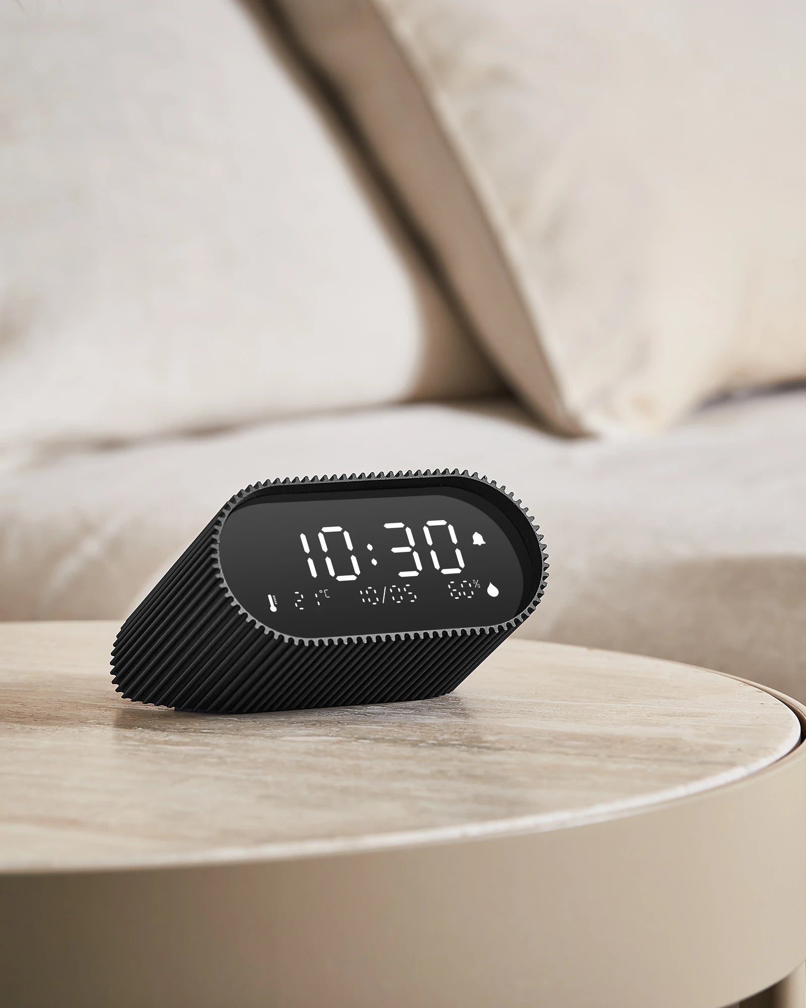Lampe-réveil aluminium Lexon Ray Clock à personnaliser - 7