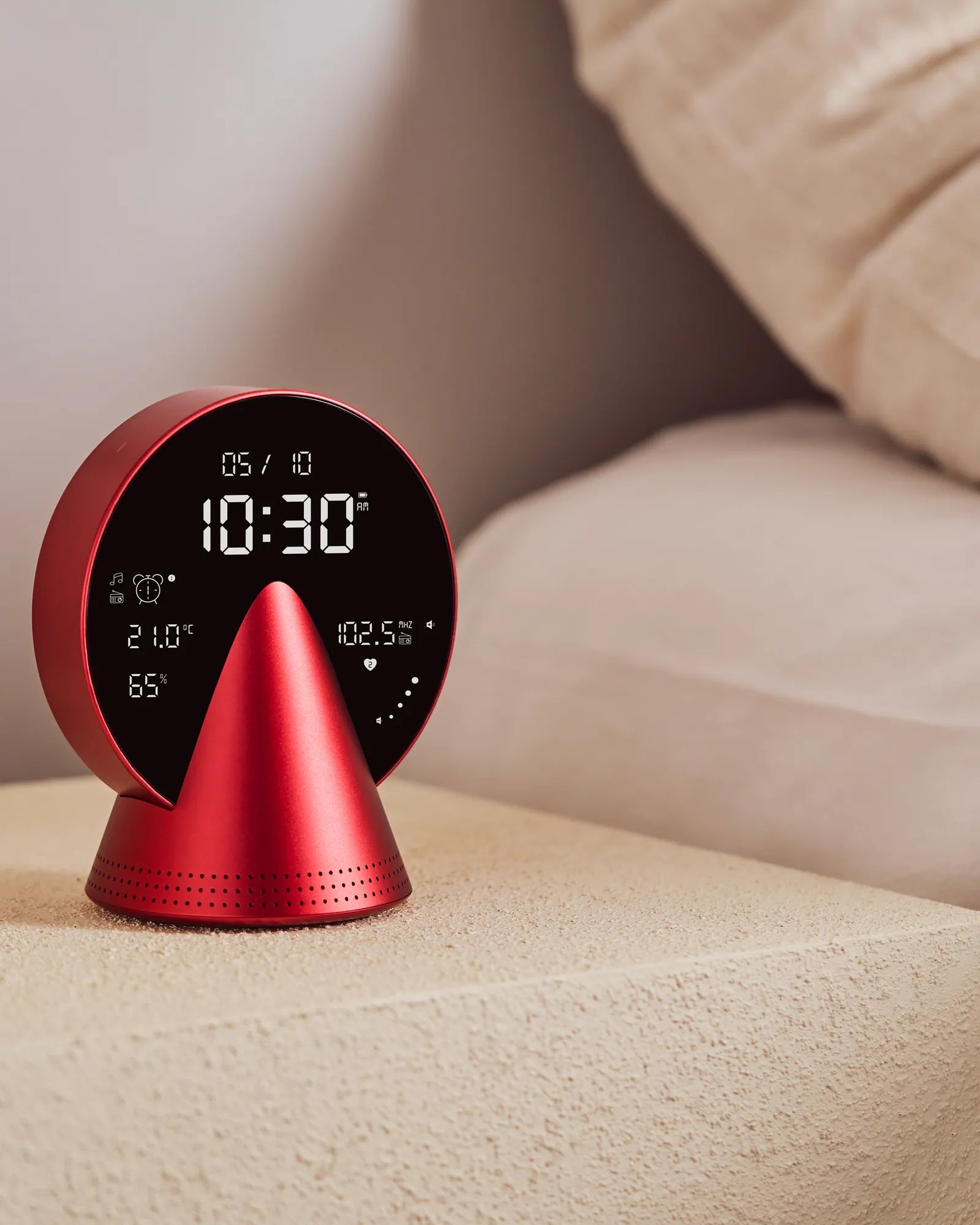 Radio-réveil Bluetooth aluminium Lexon Conic à personnaliser - 8