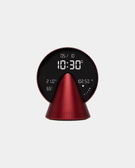 Radio-réveil Bluetooth aluminium Lexon Conic à personnaliser - Cherry Red