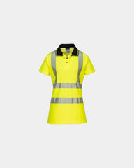Polo coton majoritaire Ladies Pro à personnaliser - Jaune-Noir