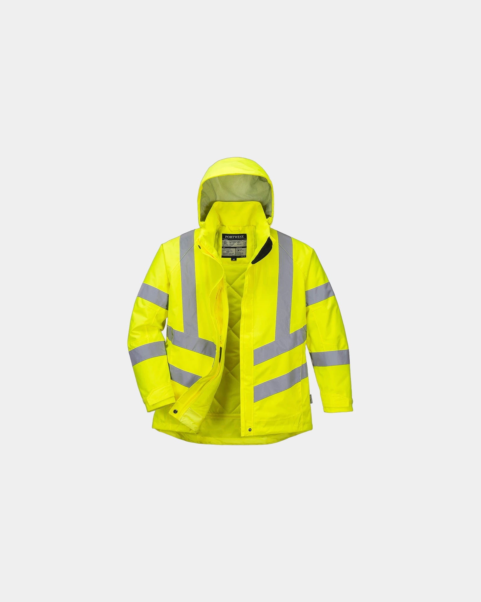 Parka d'hiver haute visibilité femme à personnaliser - Jaune